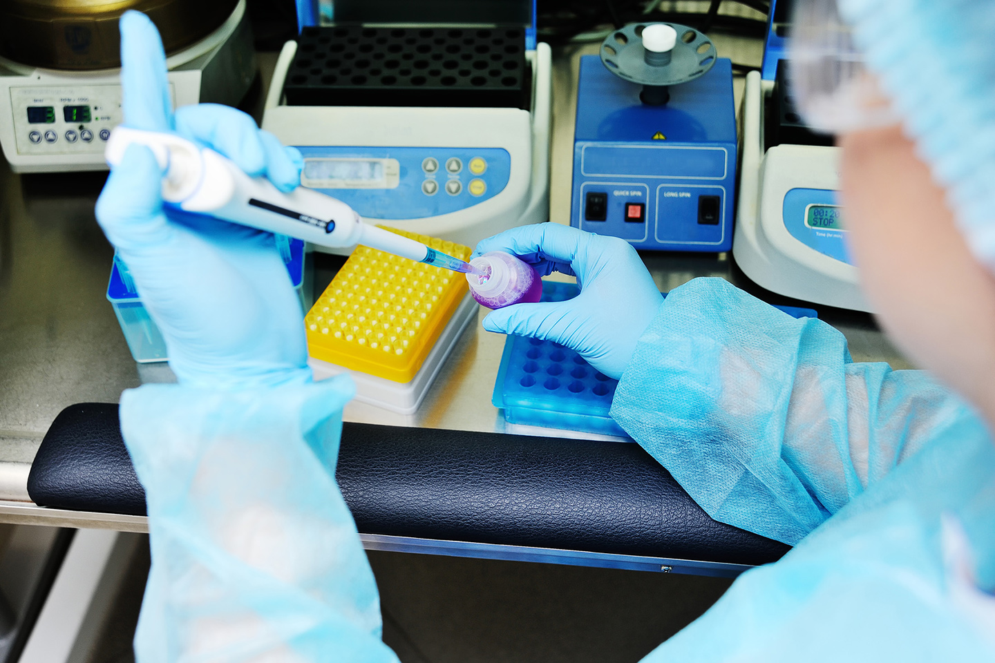Taking a blood sample